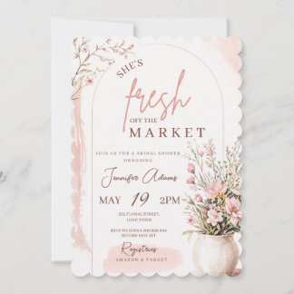 Convite Fresh off the Market Bridal Shower