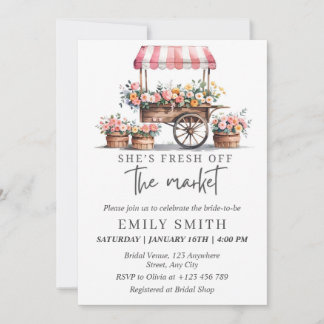 Convite Fresh Off The Market Bridal Shower Invitation Temp