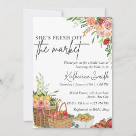 Convite Fresh Off The Market Bridal Shower Invitation Temp