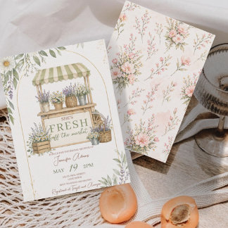 Convite Fresh off the Market Farmers Market Bridal Shower