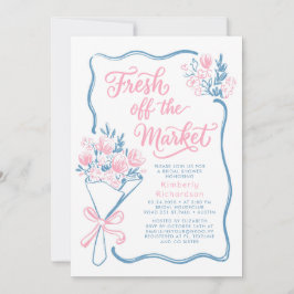 Convite Fresh Off The Market Whimsical Bridal Shower
