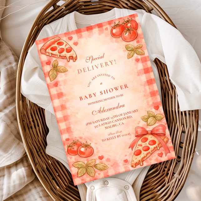 Convite Freshly Delivered Baby Shower (Criador carregado)