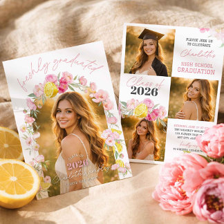 Convite Freshly Graduated Graduation Party Invitation