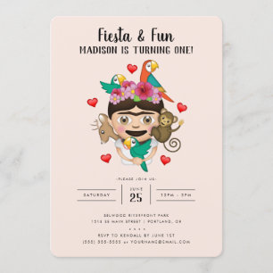 Convite FridaMoji Fiesta Birthday