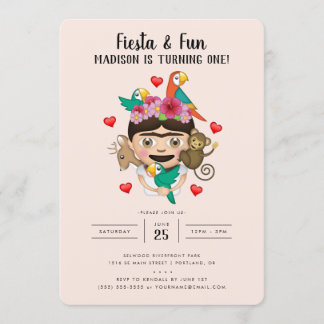 Convite FridaMoji Fiesta Birthday