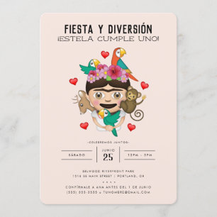 Convite FridaMoji Fiesta Birthday