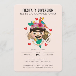 Convite FridaMoji Fiesta Birthday