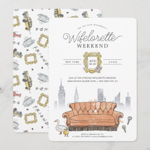 Convite FRIENDS™ Fim de semana de festa de Wifelorette c