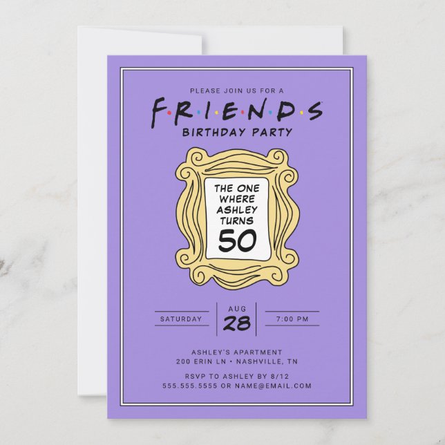 Convite FRIENDS™ | O Que Faz o 50º Aniversário (Frente)