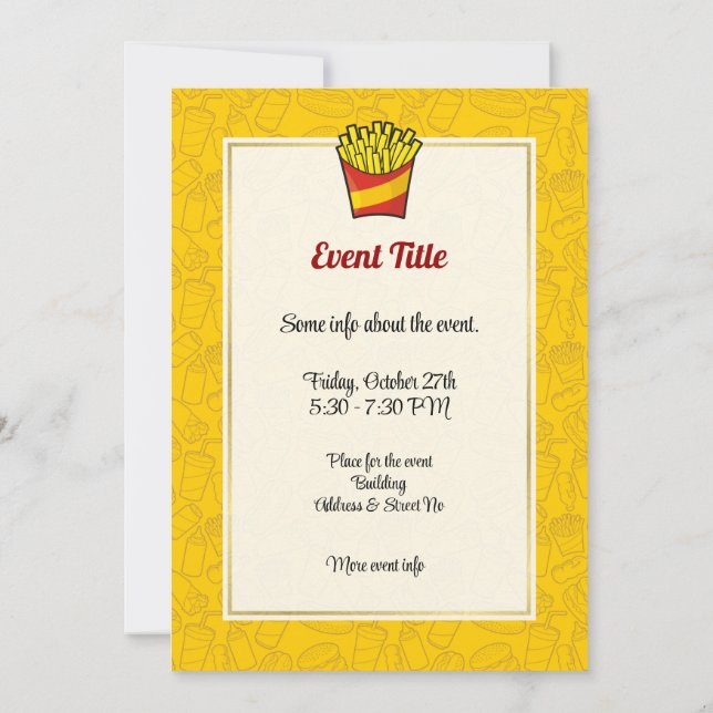 Convite Fries franceses (Verso)