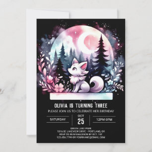 Convite Friso Floresta Wolf Birthday
