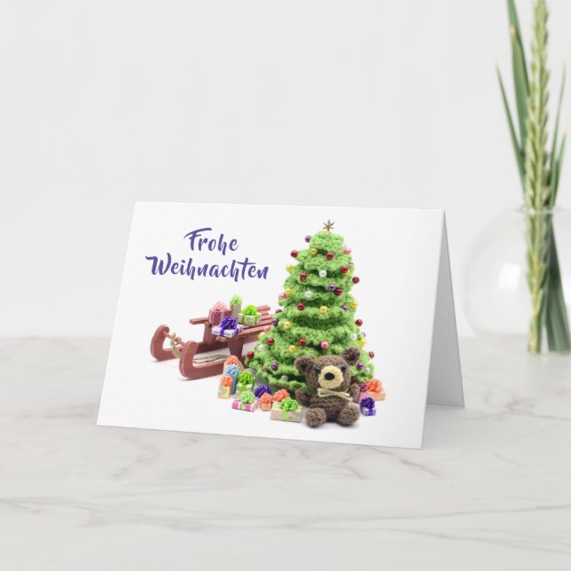 Convite Frohe Weihnachten - Feliz Natal (Frente)