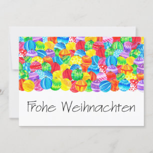 Convite Frohe Weihnachten Natal alemão, aquarela