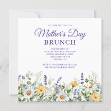 Fronteira de Aquarela de Flores Silvestres Brunch