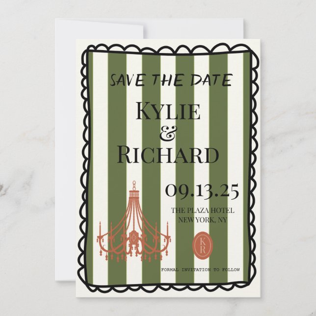 Convite Fronteira de Bolha Caprichosa Salvar a Data (Frente)