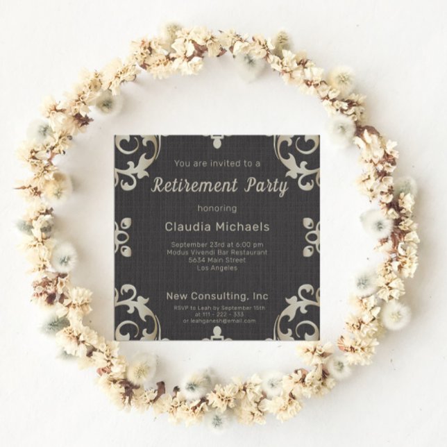 Convite Fronteira Dourada Elegante Do Partido Da Reforma P (Criador carregado)