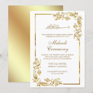 Convite Fronteira Floral de Ouro Branco Cerimônia Islâmica
