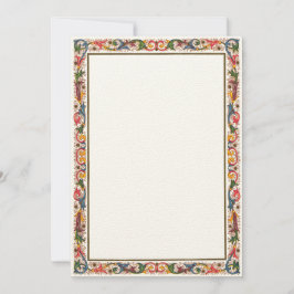 Convite Fronteira Italiana Antiga 5 x 7 Casamento
