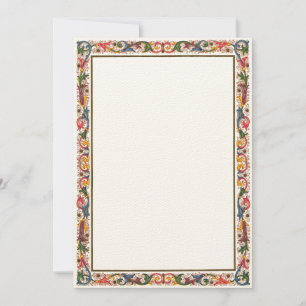 Convite Fronteira Italiana Antiga 5 x 7 Casamento