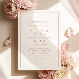 Convite Fronteiras elegantes rosa empoeirado casamento min