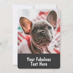 Convite Fronteiras Redondas de Foto e Texto Personalizados