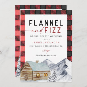 Convite FROST Red Flannel & Fizz Winter Bachelorette