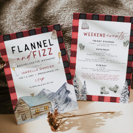 Convite FROST Red Flannel & Fizz Winter Bachelorette Inviv