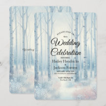 Frosted Blue Birch Forest Wedding