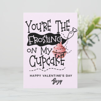 Convite Frosting on My Cupcake Valentine Card