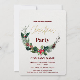 Convite Frota de Aquarela Moderna de Chic Corporate Christ