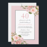 Convite Frotas maravilhosas, mulheres aniversário de 40 an<br><div class="desc">Lindos Flores,  aniversário de 40 anos de Meninas Convidam Ver coleção correspondente na Loja</div>