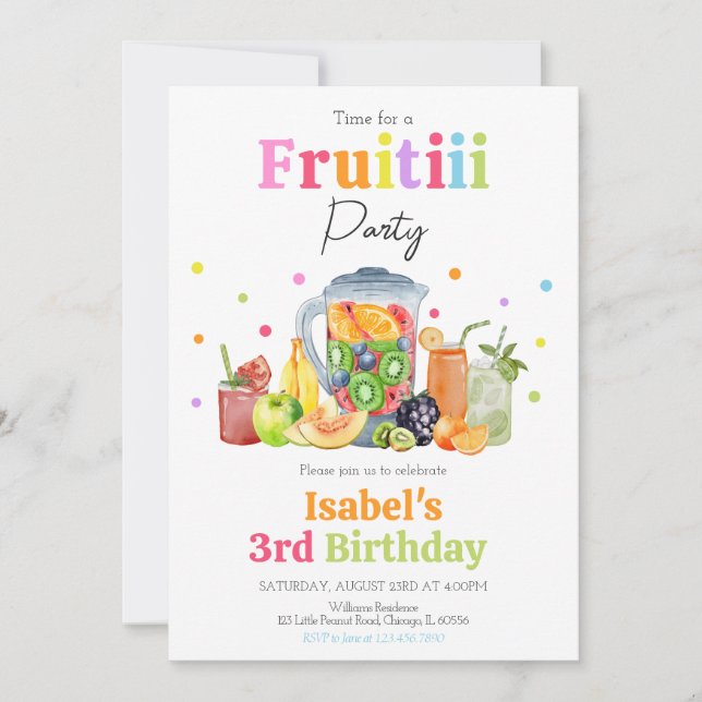 Convite Fruitti Birthday (Frente)