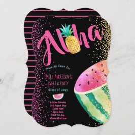 Convite Fruity Tropical Sweet 16 Convida Melon ALOHA