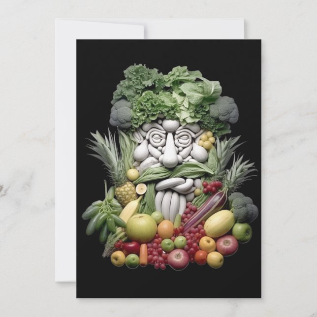 Convite fruta, amante vegetal, camisa comida engraçada, he (Frente)