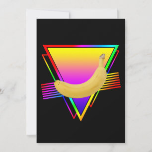 Convite Fruta de Banana Retro