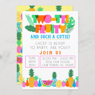 Convite Fruta De DUAS TTI E Tal Cutie!