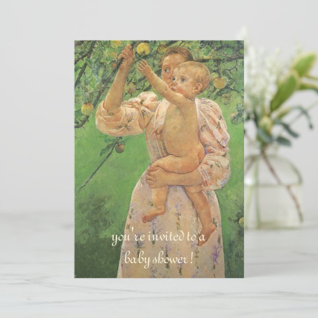 Convite Fruta de Escolta Infantil pelo Chá de fraldas Cass (Em pé/Frente)