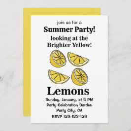 Convite Fruta De Limões Olhando Para Os Limões Amarelos Ma