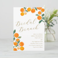 Fruta Laranja Citrus Watercolor Bridal Brunch