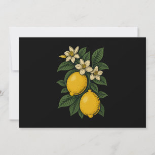 Convite Fruta Limon Vintage Art Lemon Fazenda