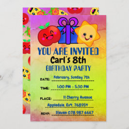 Convite Fruta Sunshine Feliz Abacaxi Amor Cujo Amor É Feli