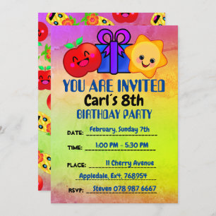 Convite Fruta Sunshine Feliz Abacaxi Amor Cujo Amor É Feli