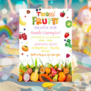 Convite Fruta tropical Twotti Frutti Aniversário
