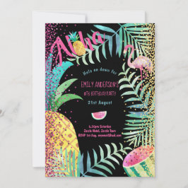 Convite Frutado Festa de aniversário Tropical Convida Flam