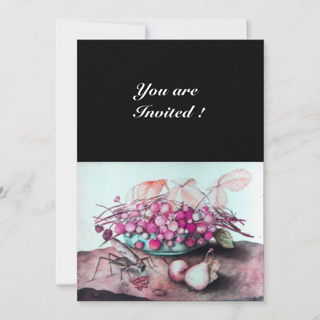 CONVITE FRUTAS DA ESTAÇÃO / MORANGOS E PERAS (Frente)