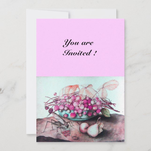 CONVITE FRUTAS DA ESTAÇÃO / MORANGOS E PERAS (Frente)