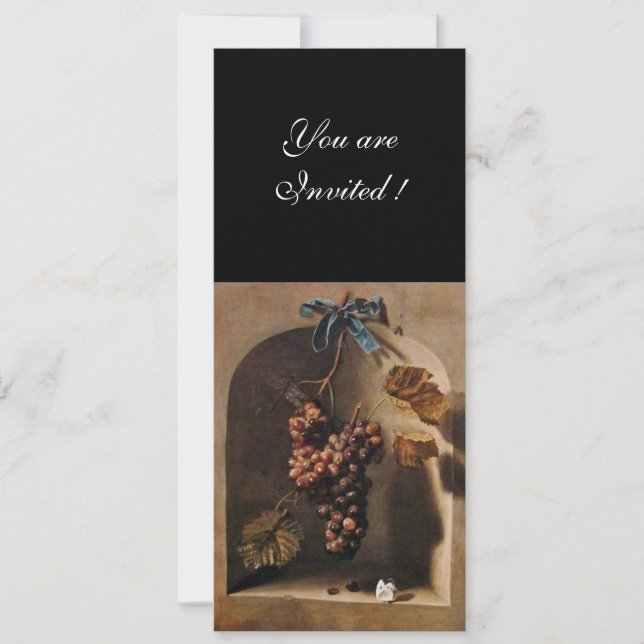 Convite FRUTAS DA ESTAÇÃO - PROSPERIDADE, marrom verde ama (Frente)