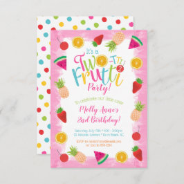 Convite Frutas de frutos de duas tti, segundo aniversário