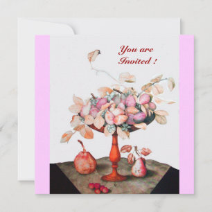 CONVITE FRUTAS/FLORES DA SEASON, PRUNAS E FOLHAS