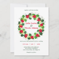 Frutas Flores Folhas Morango Vermelho Casamento